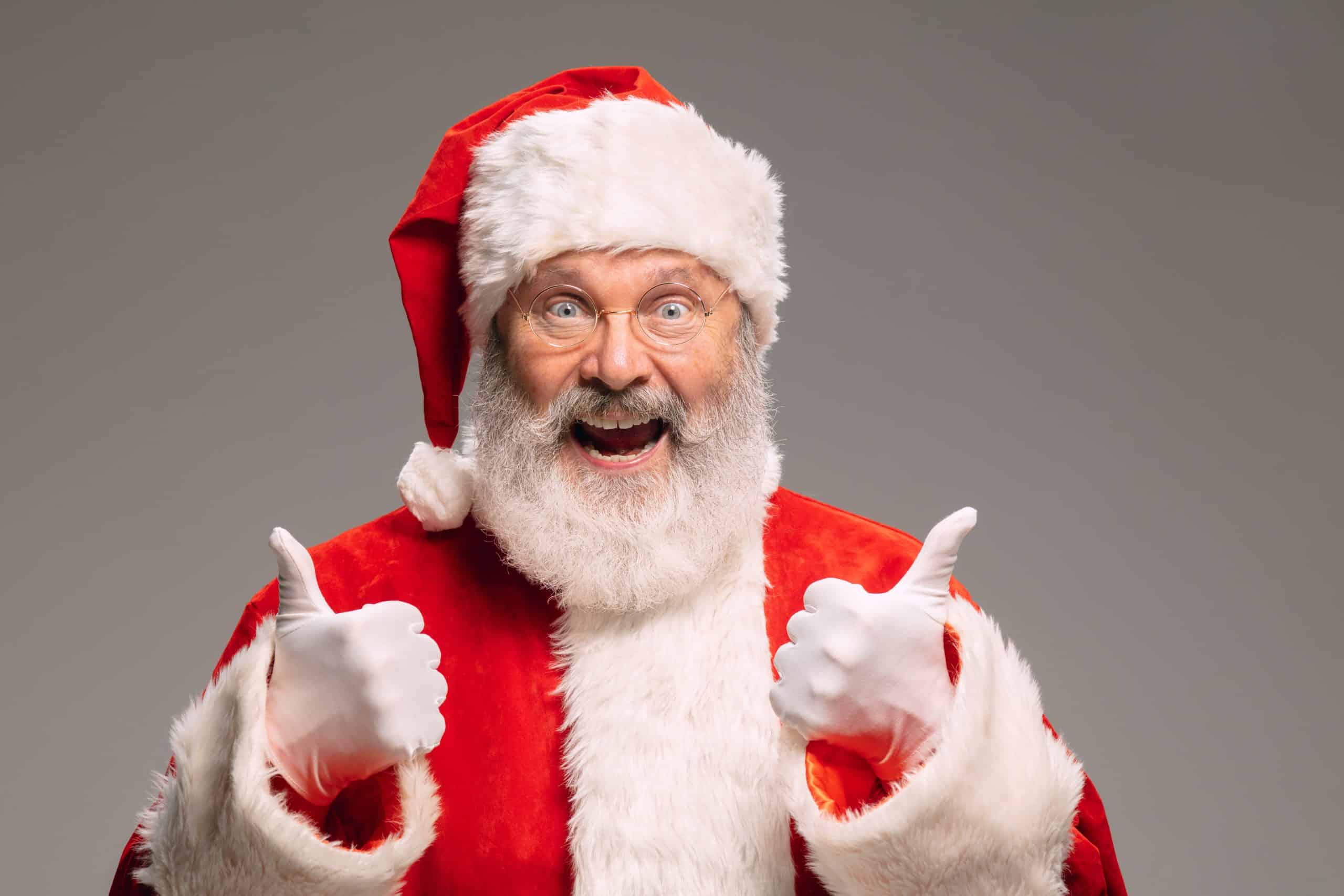 photo d'un père noël enjoué pour représenter la prime de noël