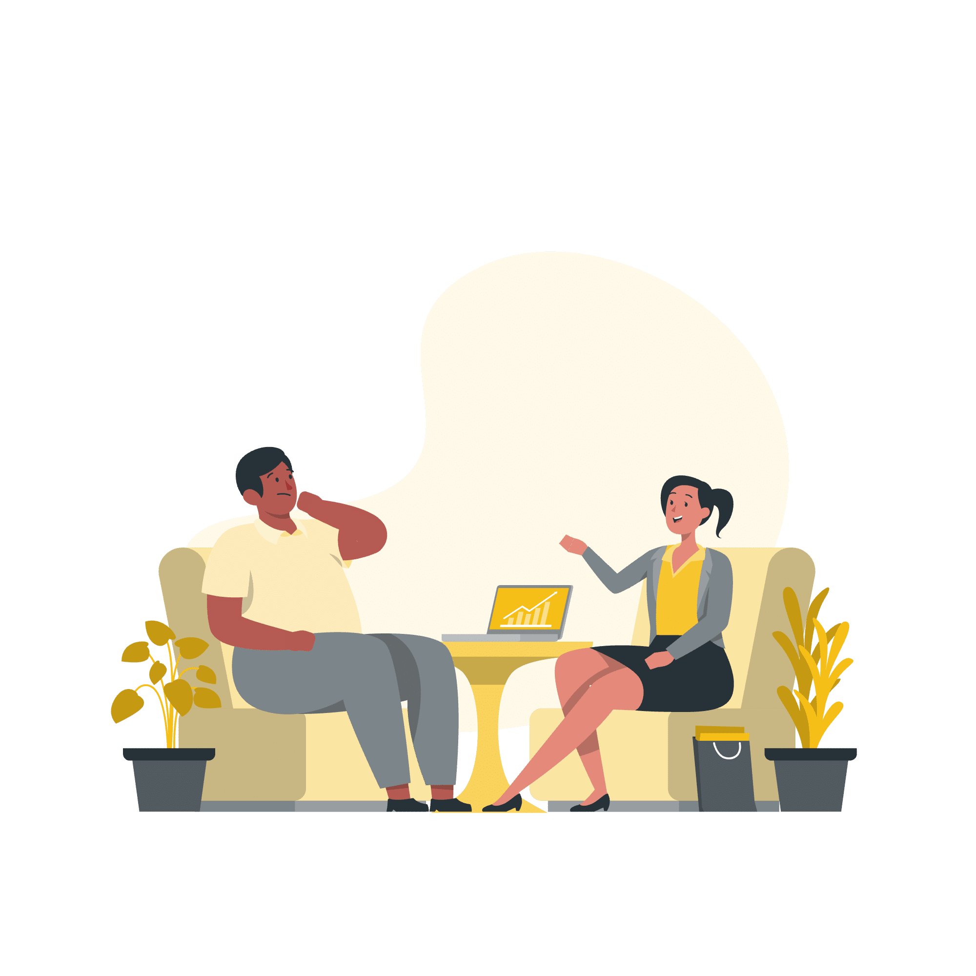 Illustration de coaching professionnel en pharmacie
